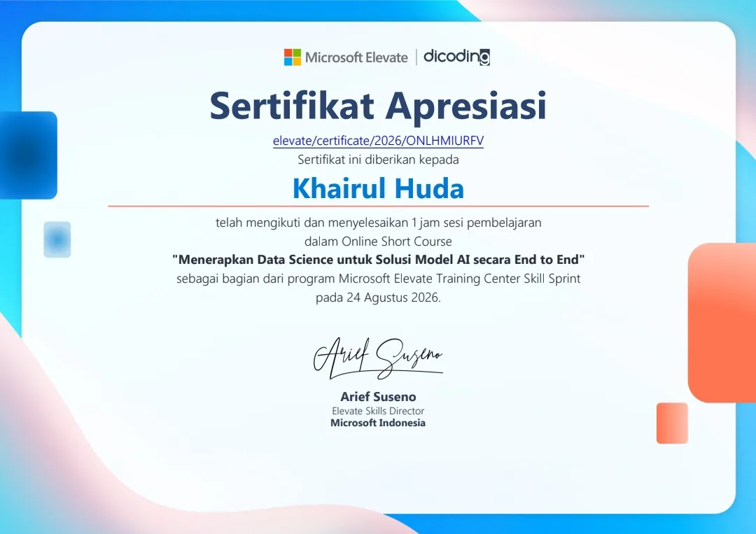 Menerapkan Data Science untuk Solusi Model AI secara End to End